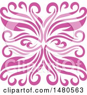 Clipart Of A Pink Decorative Design Element Royalty Free Vector Illustration