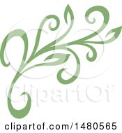 Poster, Art Print Of Green Floral Design Element
