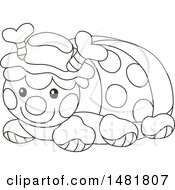 Poster, Art Print Of Cute Black And White Toy Ladybug