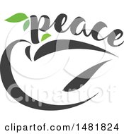 Poster, Art Print Of Dove With Peace Text And An Olive Branch