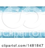 Clipart Of A Snowflake Background With Text Space Royalty Free Vector Illustration