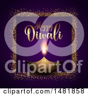 Poster, Art Print Of Happy Diwali Greeting With A Lamp