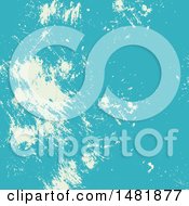 Clipart Of A Blue Grunge Background Royalty Free Vector Illustration