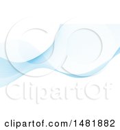 Clipart Of A Background Of Blue Wire Waves On White Royalty Free Vector Illustration