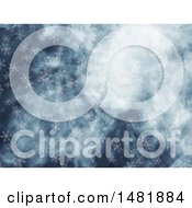 Clipart Of A Falling Snowflake Background Royalty Free Illustration