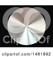 Clipart Of A Shiny Brushed Metal Circular Plate Royalty Free Illustration