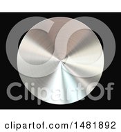 Poster, Art Print Of Shiny Brushed Metal Circular Plate