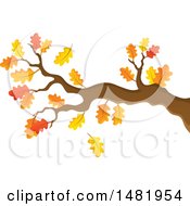 Poster, Art Print Of Tree Branch With Autumn Leaves
