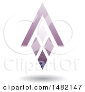 Poster, Art Print Of Purple Abstract Letter A Diamond Window And House Roof