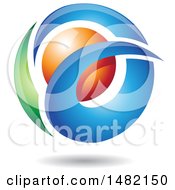 Clipart Of An Abstract Letter A Around A Pearl Royalty Free Vector Illustration