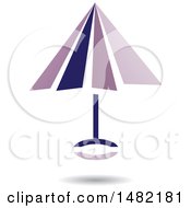 Poster, Art Print Of Floating Purple Umbrella And Shadow