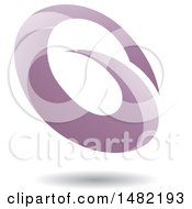 Poster, Art Print Of Abstract Purple Oval Letter G Design With A Shadow
