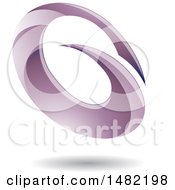 Poster, Art Print Of Abstract Purple Oval Letter G Design With A Shadow