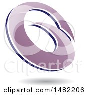 Clipart Of An Abstract Purple Oval Letter G Design With A Shadow Royalty Free Vector Illustration by cidepix