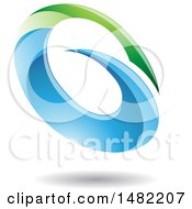 Abstract Oval Letter G Design With A Shadow