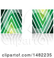 Poster, Art Print Of Abstract Arrow Shaped Letter A And V Designs