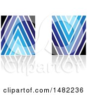 Poster, Art Print Of Abstract Arrow Shaped Letter A And V Designs