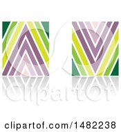 Clipart Of Abstract Arrow Shaped Letter A And V Designs Royalty Free Vector Illustration by cidepix