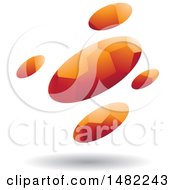 Clipart Of A Mosaic Droplet Design With A Shadow Royalty Free Vector Illustration by cidepix