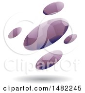 Clipart Of A Mosaic Droplet Design With A Shadow Royalty Free Vector Illustration