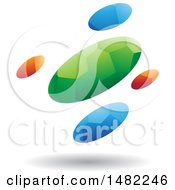 Clipart Of A Mosaic Droplet Design With A Shadow Royalty Free Vector Illustration by cidepix