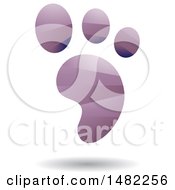 Shiny Purple Foot Print Logo