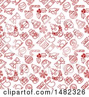 Poster, Art Print Of Red And White Seamless Christmas Pattern