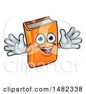 Clipart Of A Happy Book Character Mascot Royalty Free Vector Illustration by AtStockIllustration