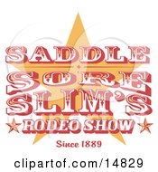 Vintage Rodeo Sign With A Star Clipart Illustration by Andy Nortnik