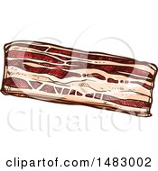 Poster, Art Print Of Sketched Bacon Slices