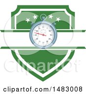 Poster, Art Print Of Soccer Stopwatch And Shield Design