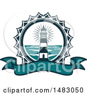 Clipart Of A Lighthouse Design Royalty Free Vector Illustration