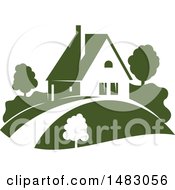 Poster, Art Print Of Green Home And Yard Design
