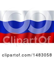 Clipart Of A Waving Russian Flag Royalty Free Vector Illustration