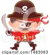 Poster, Art Print Of Boy In A Pirate Halloween Costume