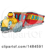 Poster, Art Print Of Cute Cartoon Train Character