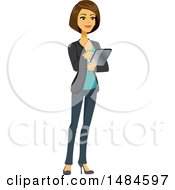 Poster, Art Print Of Happy Business Woman Using A Tablet Computer
