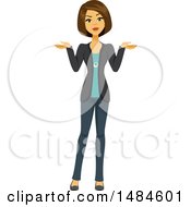 Poster, Art Print Of Confused Business Woman Shrugging