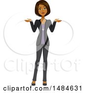 Poster, Art Print Of Confused Business Woman Shrugging