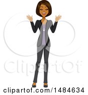 Poster, Art Print Of Happy Business Woman With Her Eyes Closed