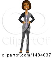 Happy Business Woman With Her Hands On Her Hips by Amanda Kate