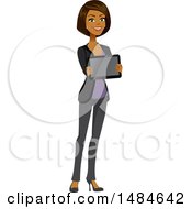 Poster, Art Print Of Happy Business Woman Holding A Tablet Computer