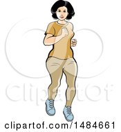 Poster, Art Print Of Hispanic Woman Jogging