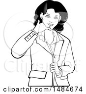 Poster, Art Print Of Hispanic Business Woman Gesturing Call Me