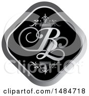 Clipart Of A B And L Initials Wedding Design Royalty Free Vector Illustration