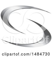 Clipart Of A Silver Letter S Swoosh Design Royalty Free Vector Illustration by Lal Perera