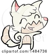 Clipart Of A White Arctic Fox Royalty Free Vector Illustration