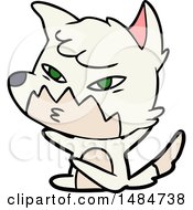 Clipart Of A White Arctic Fox Royalty Free Vector Illustration