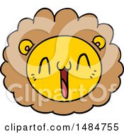 Poster, Art Print Of Cartoon Lion Face