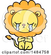 Poster, Art Print Of Crying Cartoon Lion